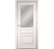 Дверь VILLA 3V эмалит белый (800мм, ПОС, грани металюкс, 2000мм, 40мм, экошпон)  Коробка+наличник!!!